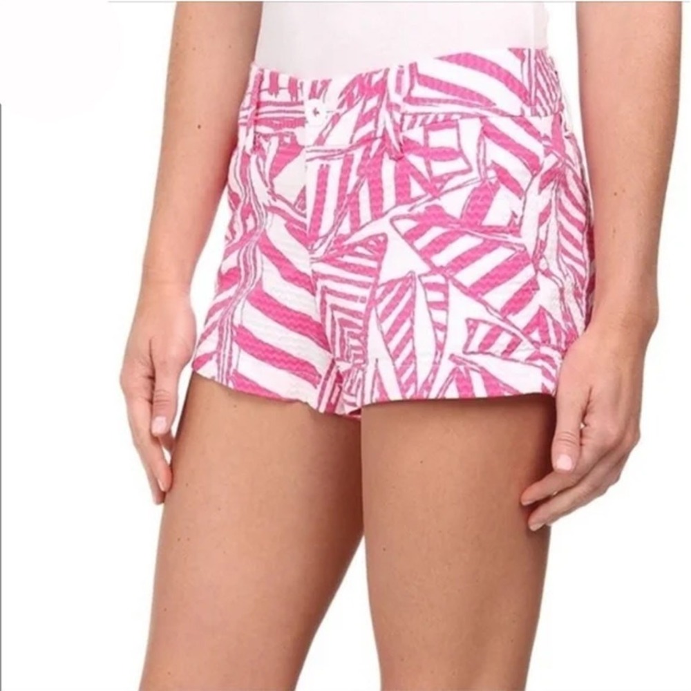 Lilly Pulitzer Womens 00 Walsh Shorts Capri Pink Yacht Sea‎ Mini Summer Resort